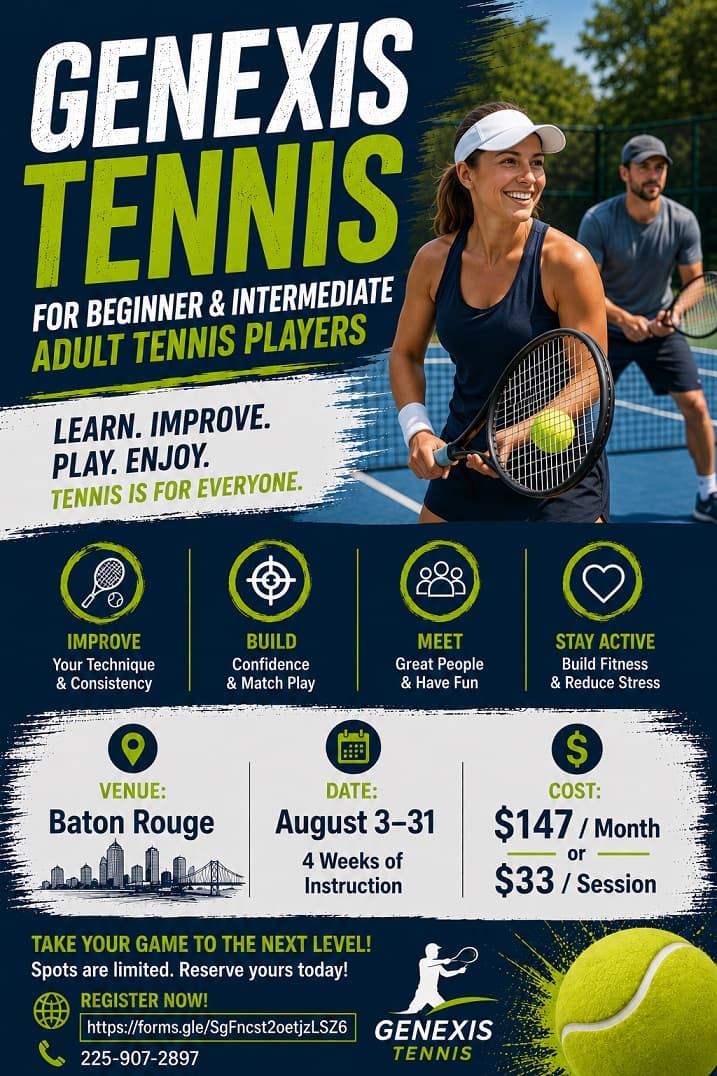 Genexis Tennis for Beginner & Intermediate Adult Players